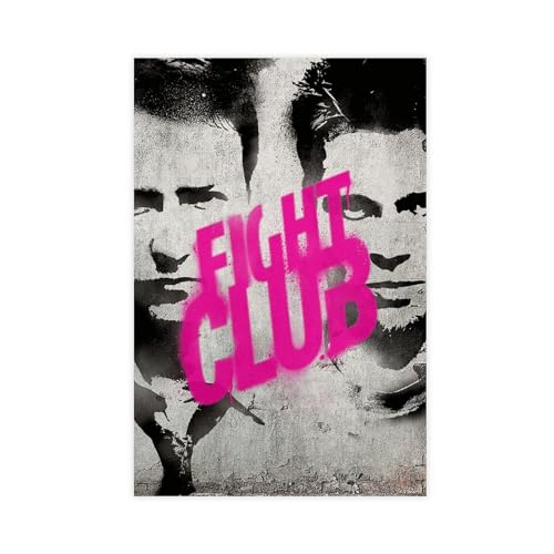 Movie Fight Club Classic Poster (11) Leinwand Poster Schlafzimmer Dekor Sport Landschaft Büro Zimmer Dekor Geschenk ungerahmt 60 x 90 cm von OakiTa