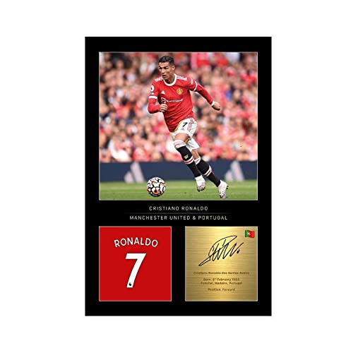 OakiTa Cristiano Ronaldo Fußball-Superstar-Poster, 3 Leinwand-Poster, Wandkunst, Dekordruck, Bild, Gemälde für Wohnzimmer, Schlafzimmer, Dekoration, ungerahmt, 40 x 60 cm von OakiTa