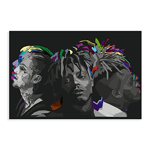 OakiTa HD Rap-Sänger XXX Lil Peep Juice Wrld Poster Leinwand Poster Wandkunst Dekor Druck Bild Gemälde für Wohnzimmer Schlafzimmer Dekoration ungerahmt 50 x 75 cm von OakiTa