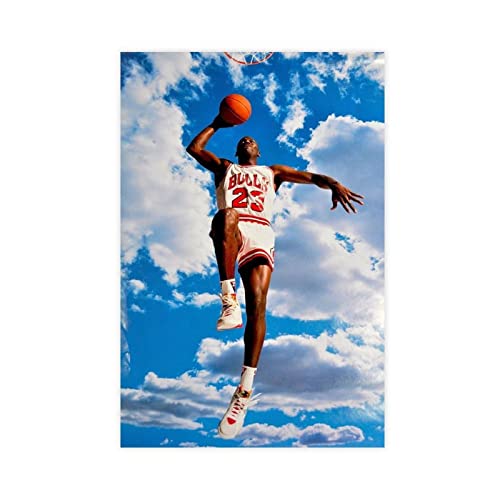 OakiTa Michael Jordan Basketballspieler-Poster (12), Leinwand-Poster, Wandkunst, Dekor, Bild, Gemälde für Wohnzimmer, Schlafzimmer, Dekoration, ungerahmt, 30 x 45 cm von OakiTa