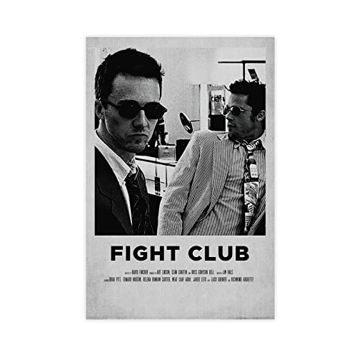 OakiTa Movie Fight Club klassisches Poster auf Leinwand, Wandkunst, Dekordruck, Bild, Gemälde für Wohnzimmer, Schlafzimmer, Dekoration, ungerahmt, 60 x 90 cm von OakiTa