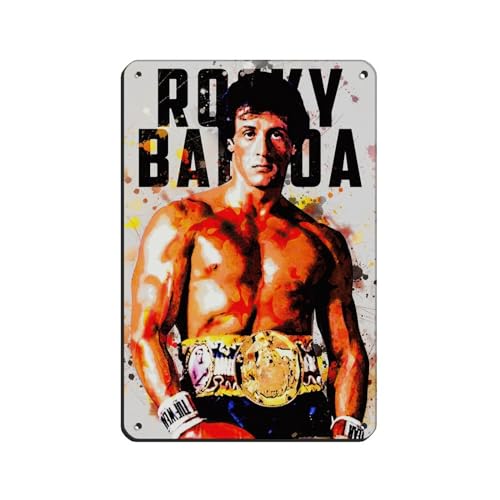OakiTa Rocky Balboa Poster Vintage Boxing Poster (2) Blechschild Vintage Metall Pub Club Cafe Bar Home Wandkunst Dekoration Poster Retro 20 x 30 cm von OakiTa