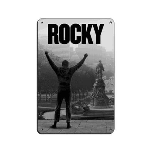 OakiTa Rocky Balboa inspirierendes amerikanisches Filmposter Blechschild Vintage Metall Pub Club Cafe Bar Zuhause Wandkunst Dekoration Poster Retro 20 x 30 cm von OakiTa