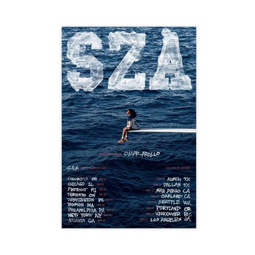 OakiTa SZA Poster SOS Poster SZA Tracklist Album Cover Poster Leinwand Poster Wandkunst Dekor Druck Bild Gemälde für Wohnzimmer Schlafzimmer Dekoration ungerahmt 20 x 30 cm von OakiTa