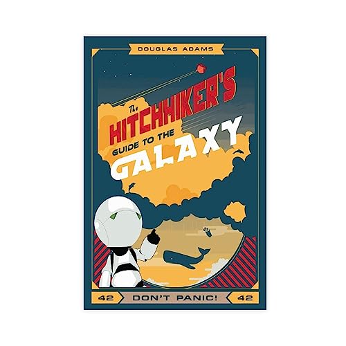 OakiTa Vintage-Reiseposter "Hitchhiker's Guide to The Galaxy", Poster, Leinwand-Poster, Wandkunst, Dekordruck, Bild, Gemälde für Wohnzimmer, Schlafzimmer, Dekoration, ungerahmt, 30 x 45 cm von OakiTa