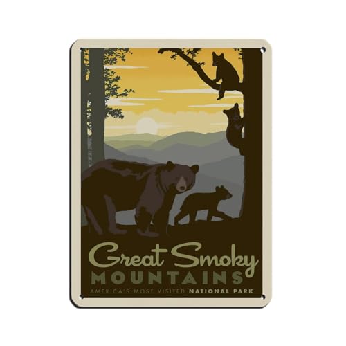 Vintage-Reise-Poster Great Smoky Mountains Mama Bär und Jungtiere Poster Retro Poster Metall Blechschild Chic Art Retro Eisen Malerei Bar Menschen Höhle Cafe Familie Garage Poster Wanddekoration 30,5 Vintage-Reise-Poster Great Smoky Mountains Mama Bär und Jungtiere Poster Retro Poster Metall Blechschild Chic Art Retro Eisen Malerei Bar Menschen Höhle Cafe Familie Garage Poster Wanddekoration 30,5 von OakiTa