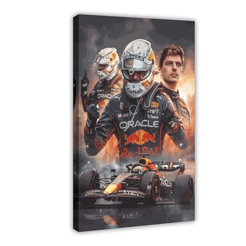 World Formula 1 Driver Max Verstappen Poster Leinwand Poster Schlafzimmer Dekor Sport Landschaft Büro Zimmer Dekor Geschenk Rahmenstil 20 x 30 cm von OakiTa