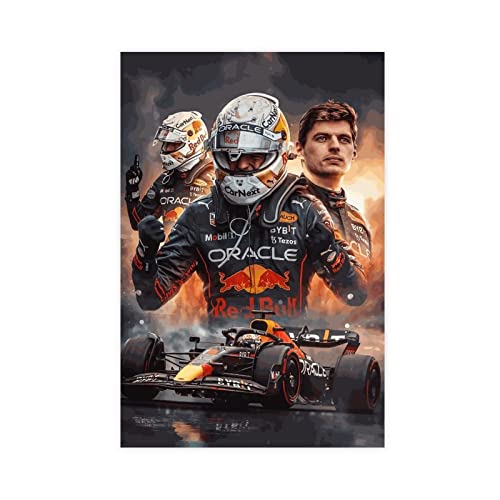 World Formula 1 Driver Max Verstappen Poster Leinwand Poster Schlafzimmer Dekor Sport Landschaft Büro Zimmer Dekor Geschenk Unrahmen-Stil 20 x 30 cm von OakiTa