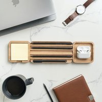 Haftnotizenhalter, Haftnotizen-Set, Schreibtischablage Aus Holz, Schreibtisch-Organisationsset, Home-Office-Schreibtischzubehör, Oakyblocks von Oakywood