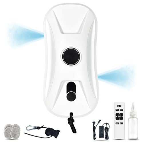Fensterputzroboter, Fensterroboter mit Sprühfunktion, Fensterreiniger Roboter Elektrisch mit Dual-Wasserspray, Fensterputzer Elektrisch mit Intelligentes Kantenerkennungssystem, Fernbedienung (2700Pa) von Oamger