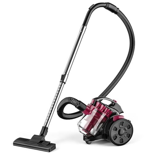 Beutelloser Staubsauger ohne Beutel, 2600W Staubsauger Beutellos, Staubsaugers Starke Saugleistung 21kPa, Leistungsstarker Staubsaugers 1,5L, mit 5m Kabel, für Teppiche, Harte Böden, Tierhaare (A) von Oamger
