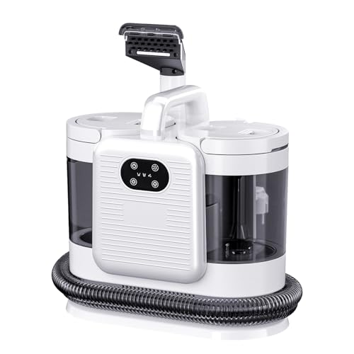 Erhitzt Waschsauger Teppichreiniger, Nasssauger Polsterreiniger mit Dampf, 15kpa Steam Cleaner, Polsterreiniger Gerät, 1650w, 1.6L+0.96L, für Polster & Auto Flecken Sofa Reinigungsgerät von Oamger