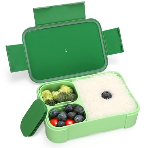 Oamwrae 900 ml Bento Box Kinder mit Fächern, Auslaufsichere Lunchbox Erwachsene, Brotdose für Schule, Büro und Camping, Mikrowellen- und Spülmaschinenfest Oamwrae 900 ml Bento Box Kinder mit Fächern, Auslaufsichere Lunchbox Erwachsene, Brotdose für Schule, Büro und Camping, Mikrowellen- und Spülmaschinenfest von Oamwrae