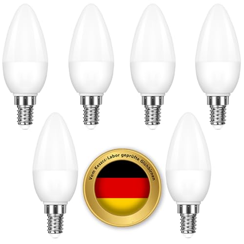 Oaomi E14 Kerze C35 E14 Led Warmweiss LED Lampe,5w Glühbirne Warmweiß 2700K ersetzt 40W Halogenlampe LED Lampen Filament Fadenlampe, Glas, Nicht Dimmbar E14 Led AC 220V-240V(C35) von Oaomi