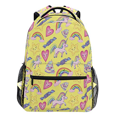 Oarencol Einhorn Regenbogen Wolke Stern Herz Candy Poop Magic Rucksack Bookbag Daypack Reise Schule College Tasche für Damen Herren Mädchen Jungen Oarencol Einhorn Regenbogen Wolke Stern Herz Candy Poop Magic Rucksack Bookbag Daypack Reise Schule College Tasche für Damen Herren Mädchen Jungen von Oarencol