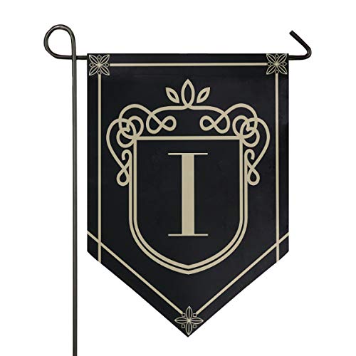 Oarencol Klassische Monogramm-Buchstabe A Blumen-Garten-Flagge, doppelseitig, Heimdekoration, Banner, Outdoor, 31,8 x 45,7 cm, Polyester, Farbe9, 12.5 x 18 inch von Oarencol