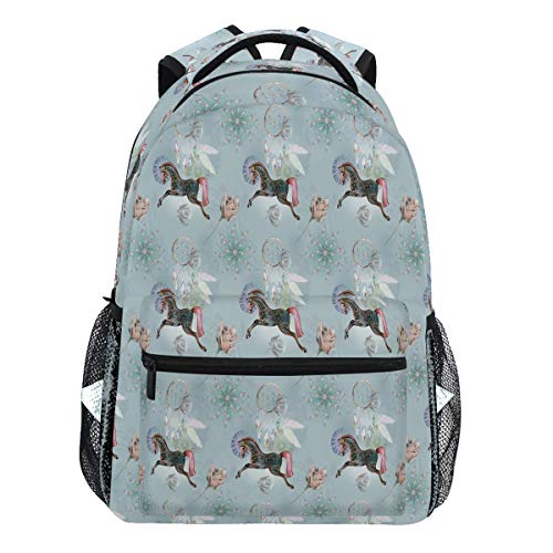 Oarencol Rucksack mit Rosenmotiv im Boho-Stil, für Damen, Herren, Mädchen und Jungen von Oarencol