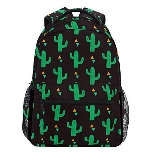Oarencol Rucksack mit grünem Kaktus, dreieckig, Tropische Pflanze, für Reisen, Schule, Hochschul, für Damen, Herren, Mädchen und Jungen von Oarencol