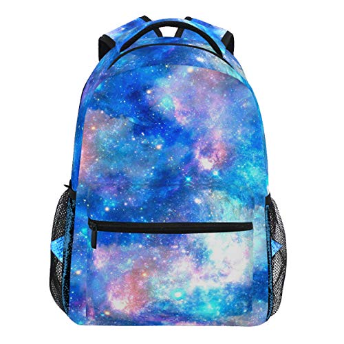 Oarencol Star Galaxy Night Sky Rucksack Bule Pink Space Bookbag Daypack Reise Schule College Tasche für Damen Herren Mädchen Jungen von Oarencol