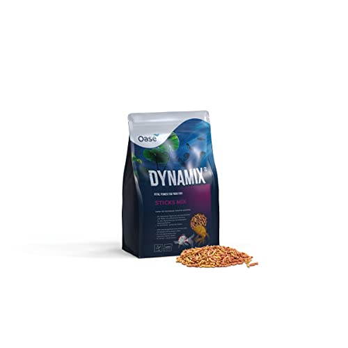 OASE Dynamix Sticks Mix 4 L, Fischfutter, Teichfischfutter, ideal bei gemischter Haltung von natur- und rotfarbigen Fischen, gleichmäßiges Wachstum, schillernde Farben, verbesserte Vitaminaufnahme von Oase