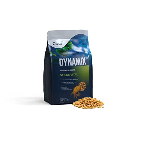 OASE Dynamix Sticks Vital 8 L, Fischfutter, Teichfischfutter, Alleinfutter, reichhaltige Teichsticks mit Vitaminen und Mineralstoffen, gleichmäßiges Wachstum, schillernde Farben von Oase