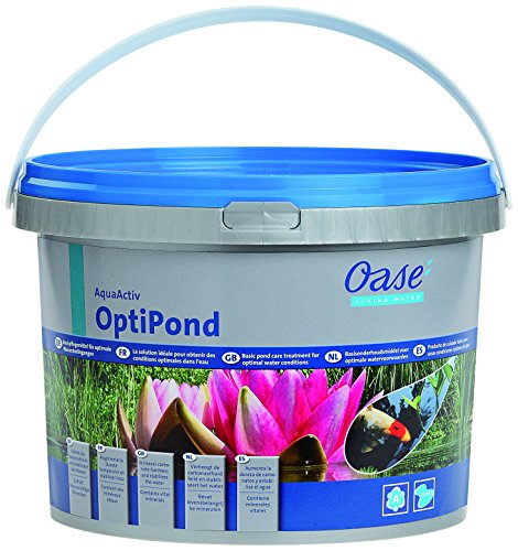 OASE 50558 AquaActiv OptiPond 5l - Teichstabilisierer, Wasserstabilisator, Wasseraufbereiter für Gartenteich Fischteich Koiteich Schwimmteich, ganzjährig einsetzbar von Oase