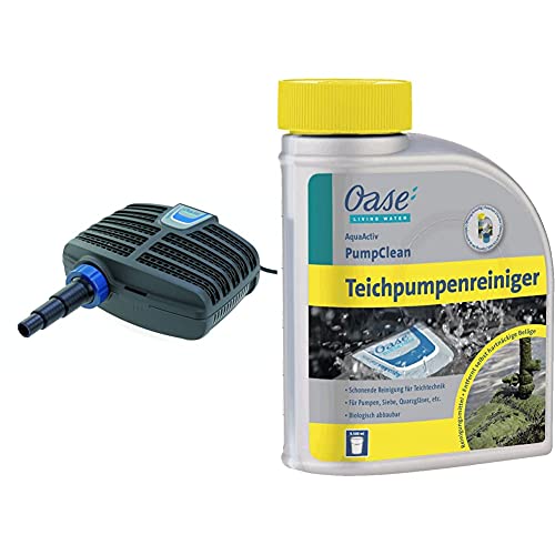 OASE 51096 Filter und Bachlaufpumpe AquaMax Eco Classic 5500 + AquaActiv PumpClean Teichpumpenreiniger 500 ml für Teich - biologisch abbaubarer Teichreiniger Kalklöser von Oase