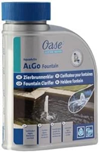 OASE 51278 AquaActiv AlGo Fountain Zierbrunnenklärer, 500 ml - effektiver Zierbrunnenreiniger für Zierbecken / ideal als schnelle Hilfe gegen Algen und Kalk in Dekobrunnen, Zierbrunnen von Oase