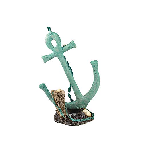biOrb 46139 Anker Ornament, grün/ türkis – maritime Aquariendekoration mit Muschel und Korallen auf einem Felsen, Einrichtung von Süßwasseraquarien und Meerwasseraquarien biOrb 46139 Anker Ornament, grün/ türkis – maritime Aquariendekoration mit Muschel und Korallen auf einem Felsen, Einrichtung von Süßwasseraquarien und Meerwasseraquarien von biOrb
