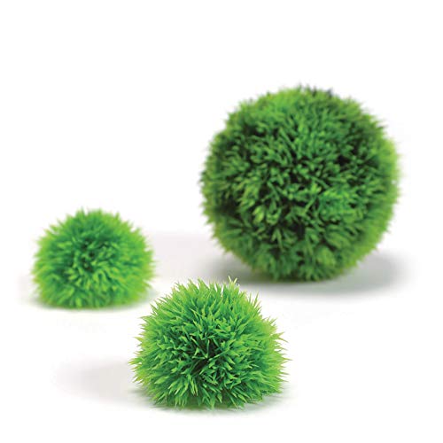 biOrb 46060 Dekogewächsball Set 3 grün - künstliche Pflanzen-Deko, naturnahe Blumenbälle, Aquarien-Dekoration, für Süß- und Meerwasser von biOrb