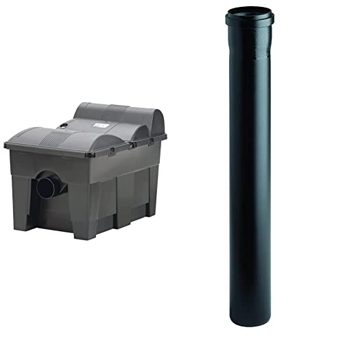 Oase 57377 Durchlauffilter BioSmart UVC 16000 & 55043 Ablaufrohr schwarz DN75/480 mm | Filterzubehör | Rohr | Ablaufverlängerung | Zubehör | Kunststoff von Oase