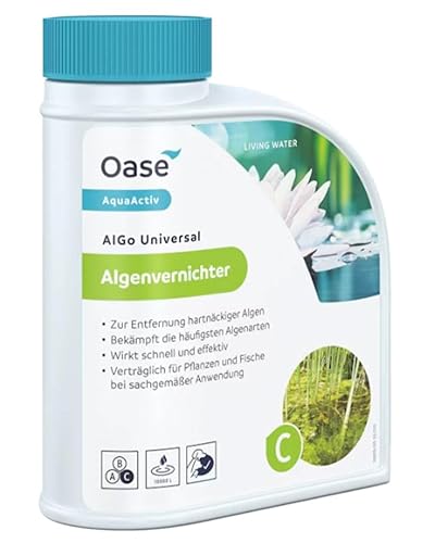 Oase 96685 AquaActiv AlGo Universal Plus, 5 l - bremst Algenstoffwechsel, gegen Fadenalgen, Schmieralgen, Schwebealgen von Oase