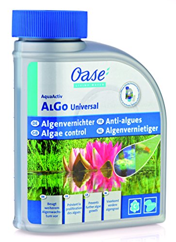 OASE 50542 AquaActiv AlGo Universal Algenvernichter 500 ml effektiver Algenentferner für Gartenteich ideal gegen Algen Fadenalgen Schwebealgen Schmieralgen von Oase
