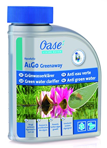 OASE 40235 AquaActiv AlGo Greenaway Grünwasserklärer 500 ml hocheffektives Teichpflegemittel gegen Schwebealgen und grünes Teichwasser im Gartenteich Koiteich Schwimmteich Fischteich von Oase