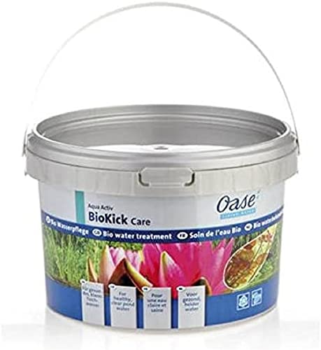 OASE 51288 AquaActiv BioKick Care natürliche Wasserpflege für Teiche 2 l - hochaktives Teichpflegemittel mit natürlichen Mineralien für klares Teichwasser im Gartenteich, Fischteich, Koiteich von Oase