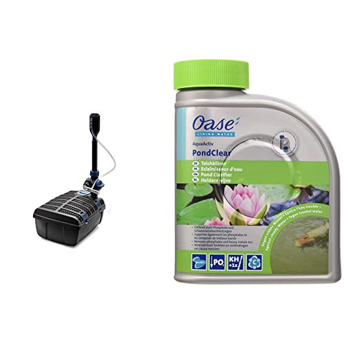 Oase Filtral 3000 UVC-Klärer | schwarz | 9 Watt UVC-Technologie & Wasserklärer AquaActiv PondClear, 500 ml von Oase