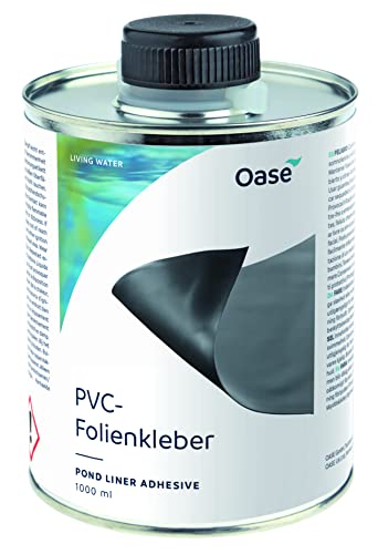 Oase 36862 PVC Folienkleber, 1000 ml - Optimal für OASE AlfaFol-Teichfolien, sicheres Verbinden und Fixieren von Folienbahnen, integrierter Pinsel im Deckel, farblos von Oase