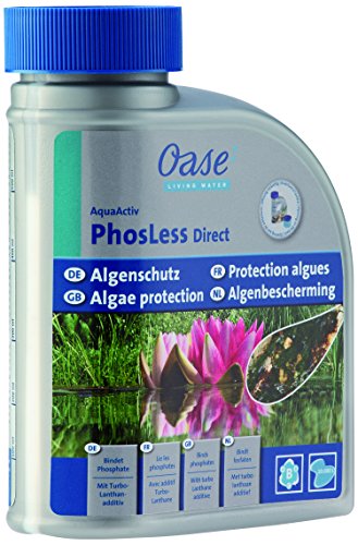 OASE 51284 AquaActiv OASE AquaActiv PhosLess Direct Algenschutz 500 ml schnell wirksamer Phosphatbinder bindet überschüssige Phosphate im Teich Gartenteich Schwimmteich Koiteich Fischteich von Oase