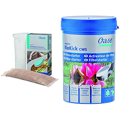 Oase Phosphatbinder AquaActiv PhosLess Nachfüllpack & Starterbakterien für Teichfilter AquaActiv BioKick, 200 ml von Oase