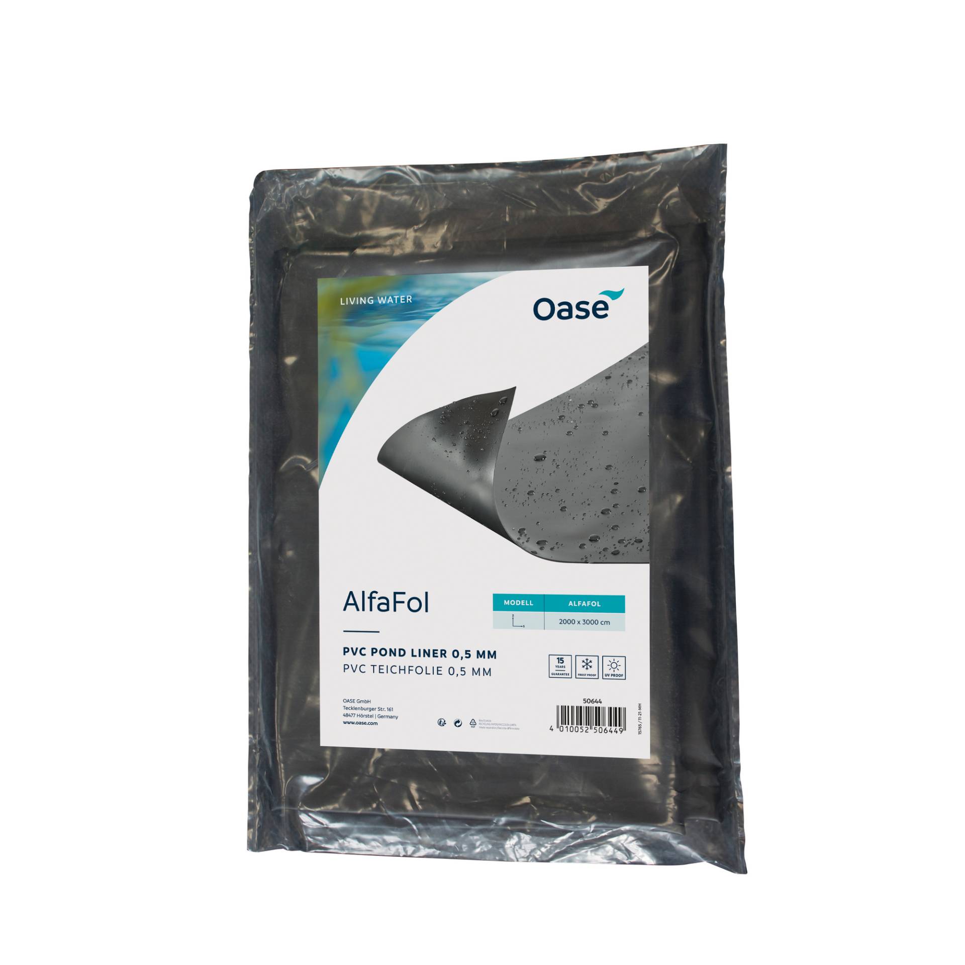 Oase Teichfolie 'AlfaFol' PVC 400 cm x 300 cm x 0,5 mm Oase Teichfolie 'AlfaFol' PVC 400 cm x 300 cm x 0,5 mm von Oase