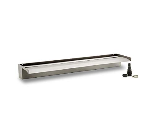 OASE 70773 Waterfall XL 90 - robuster Wasserfall in 90 cm Breite mit Unterbau aus Edelstahl, Wasserfallschütte für die Montage an Wänden und Mauern von Oase