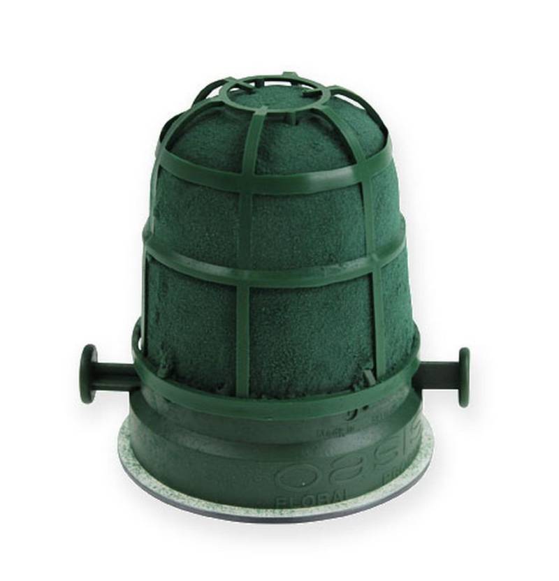 Viana Bastelkranz Steckschaum mit Halterung Auto Mini H10cm Ø7cm für Hochzeitsdeko von Viana