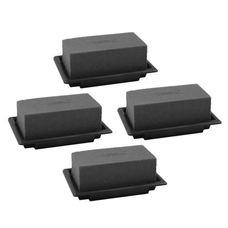 Viana Bastelnaturmaterial OASIS® Black Tisch Deko Steckschaum Schwarz 4er Set von Viana