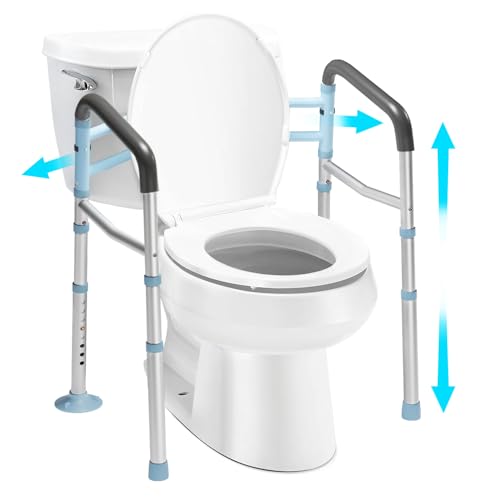 OasisSpace StandAlone WCSicherheitsSchiene – robuster medizinischer ToilettenSicherheitsrahmen für ältere Menschen, Behinderungen und Behinderte – verstellbare BadezimmerToilettenHandläufe, von OasisSpace