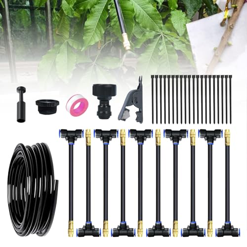 Bewässerungssystem Garten, 360° Curved Garden Automatic Irrigation System, Hochbeet Bewässerung Tropfbewässerung für Landschaft, Flower Bed und Terrasse Pflanzen(10m) von Oasisony