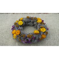 Winterkranz Herbstfarben Mooskranz Kranz Mit Getrockneten Blumen Türkranz Einweihungsparty Bauernhausdeko von Oaze