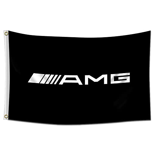 AMG Flagge für Mercedes Amg Racing Motorsport Banner für Man Cave Garage 91 x 152 cm von Obainpu
