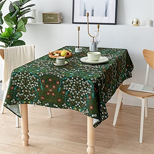 Obal William Morris Tischdecke, originelles Design, abwischbar, wasserabweisend, rechteckig, Tischdecke für Küche, Esszimmer, Dekoration, waschbar, 230 x 140 cm (Schwarzdorn) von Obal