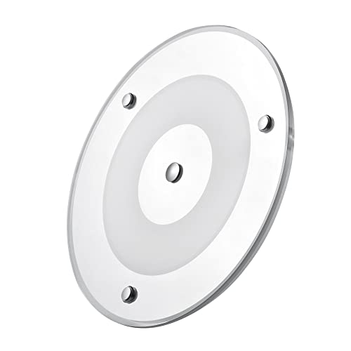 Obeaming Wohnmobil 12V LED Deckenleuchte, 185mm 9W 720lm 3000K Dimmbar Panel Leuchte für Boot Yacht Innenbeleuchtung, 24V Aufbauleuchte Rund mit Touch Dimmer Schalter Zwei Farbe(Warm Weiß/Blau) von Obeaming