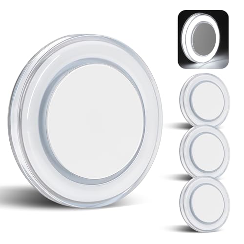 Obeaming 4 x Wohnmobil Boot 12V LED Lampe Deckenleuchte, Dimmbar Panel Rund Leuchte 76mm 320lm Aufbauleuchte, für Wohnwagen Yacht Auto Innenbeleuchtung (5000K) von Obeaming